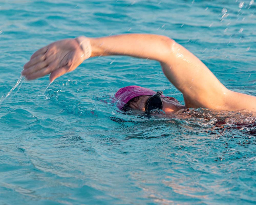 woman swimming